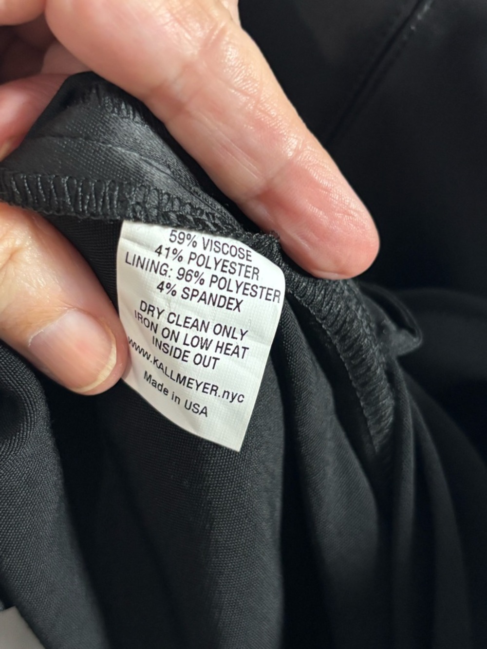 NWT KALLMEYER Madelynn Classic Black Satin Wide Leg Trousers Size 10 - Picture 8 of 10
